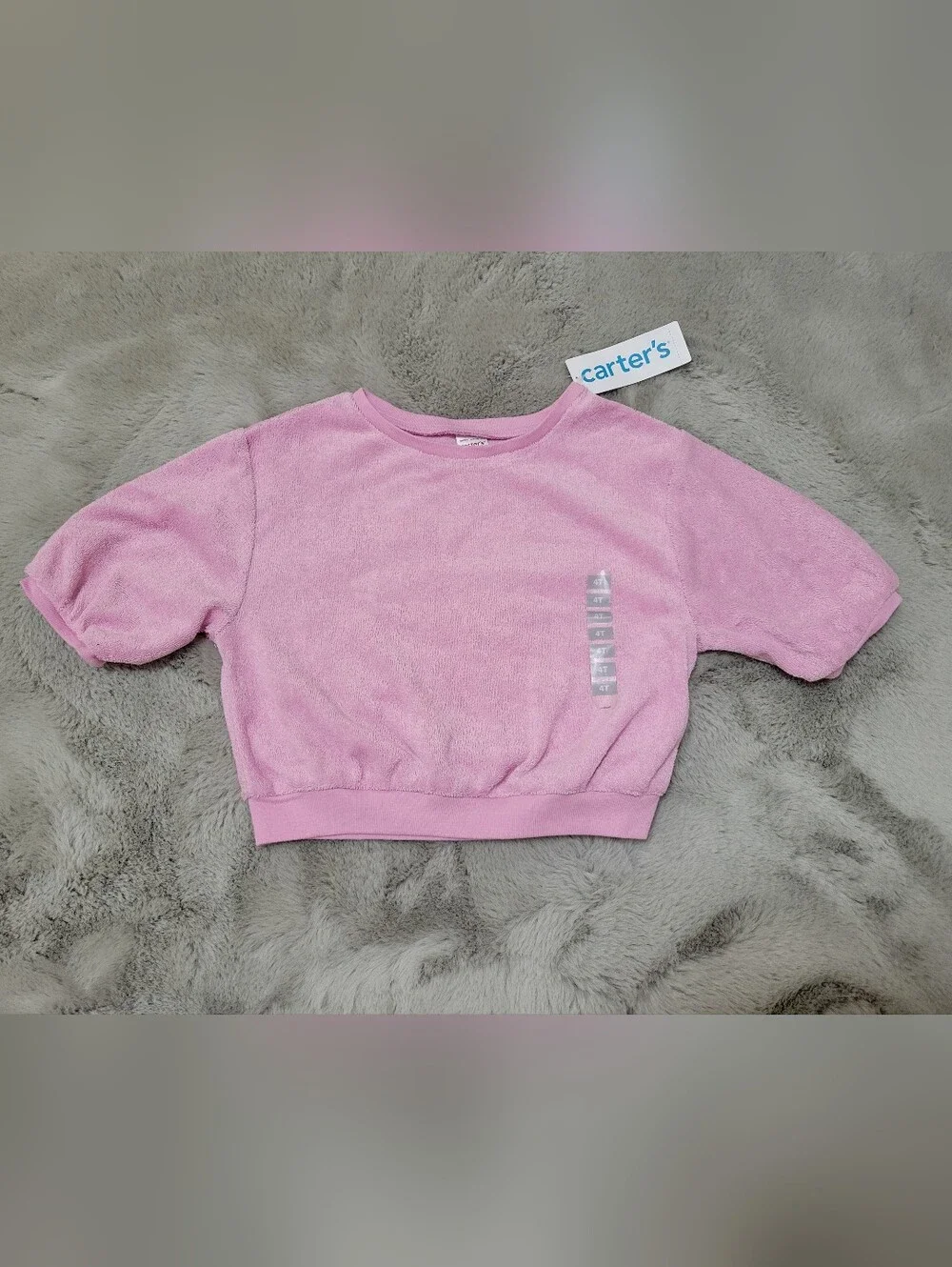 Nwt Carters Girls Pink Terry Top